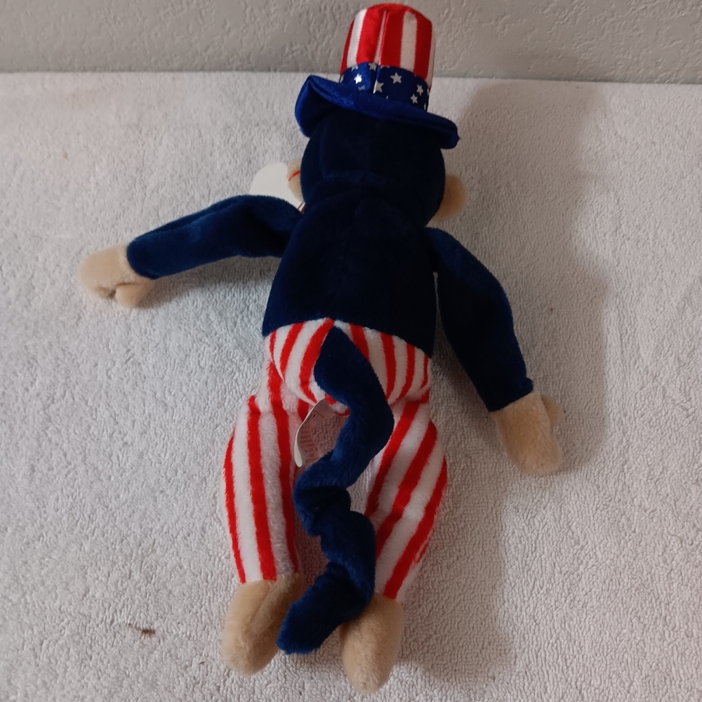 Ty Beanie Baby Patriotic Monkey - Picture 3 of 3